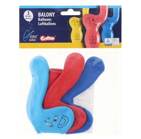 Balon gumowy PREMIUM SŁONIKI 3 szt mix 100mm Godan (GB/PG09)
