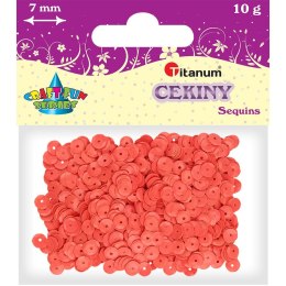 Cekiny Titanum Craft-Fun Series Okrągłe pastelowe ciemnopomarańczowe