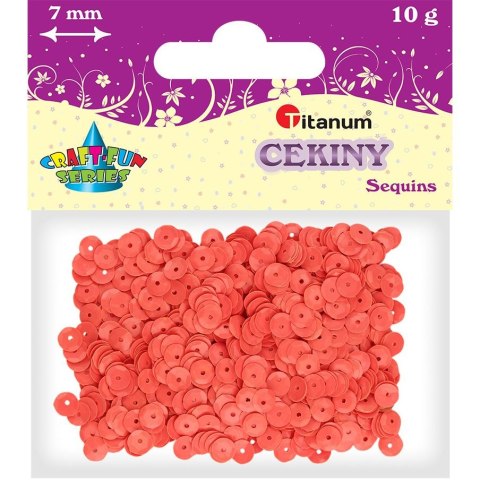 Cekiny Titanum Craft-Fun Series Okrągłe pastelowe ciemnopomarańczowe