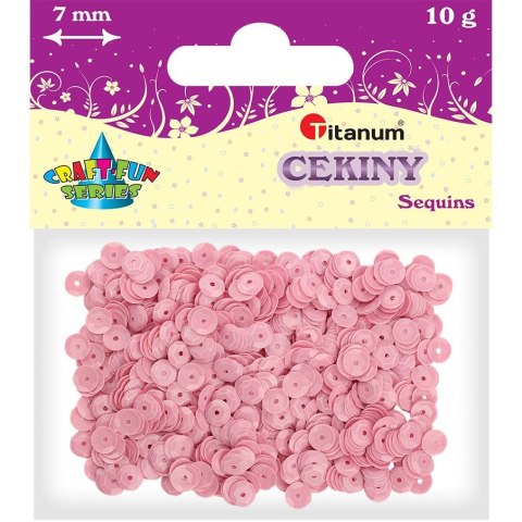Cekiny Titanum Craft-Fun Series Okrągłe pastelowe jasnoróżowe
