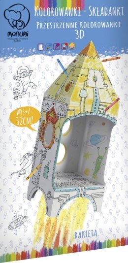 Kolorowanka składana MINI 32 cm, Rakieta Monumi (0760)