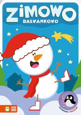 Książka dla dzieci Zimowo bałwankowo. Kolorowanki z naklejkami Aksjomat
