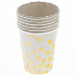 Kubek jednorazowy ZŁOTE GROSZKI papier 270ml Godan (PF-KPZGB)