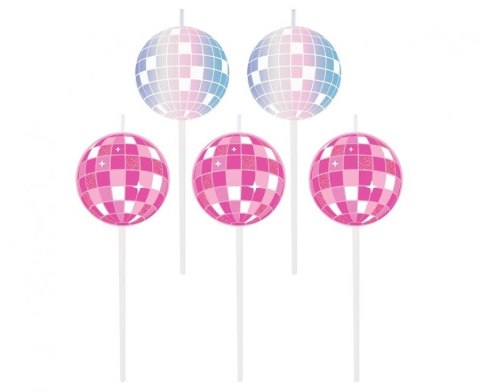 Świeczka urodzinowa pikery Disco, dwustronne, 2 cm, 5 szt. Godan (PF-SDIS)