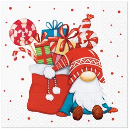 Serwetki Lunch BN Holiday Sweetkeeper mix nadruk bibuła [mm:] 330x330 Paw (SDL242000)