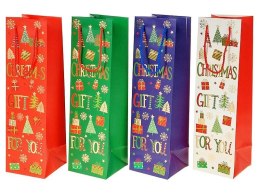 Torba prezentowa świąteczna na butelkę [mm:] 350x120x 90 Adar (624757)