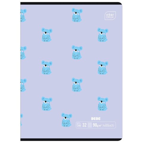 Zeszyt BEBE KIDS A5 32k. 90g krata Interdruk