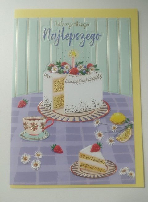 Kartka składana B6 TORT NA STOLE B6 Henry (5908451980931)