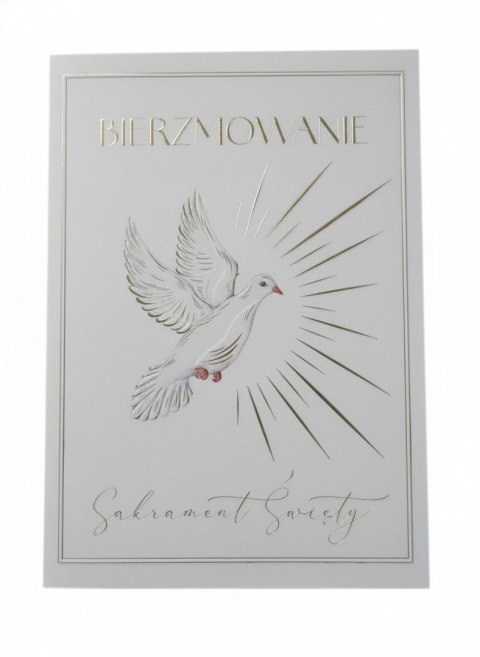 Kartka składana Bierzmowanie gołąb A5 Henry (5905701483259)