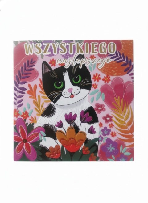 Kartka składana kw KW KOT FIOLETOWY Henry (5908451980269)