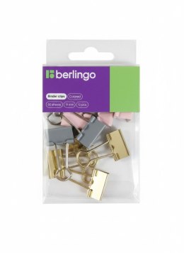 Klipsy do spinania dokumentów metal 10 szt 19mm Berlingo (330194)