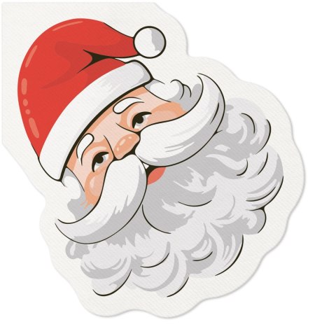 Serwetki Airlaid BN Shape Classic Santa Claus mix nadruk bibuła [mm:] 330x330 Paw (AAS200300)
