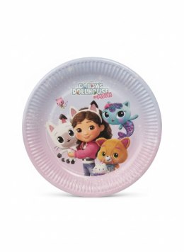 Talerz jednorazowy Koci Domek Gabi papier śr. 230mm 6 szt Partydeco (TPP103)