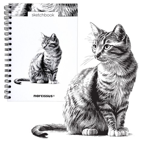 Blok artystyczny szkicownik KOT B5 120g 60k Narcissus