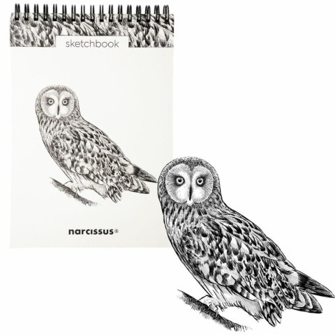 Blok artystyczny szkicownik sowa A5 120g 60k Narcissus