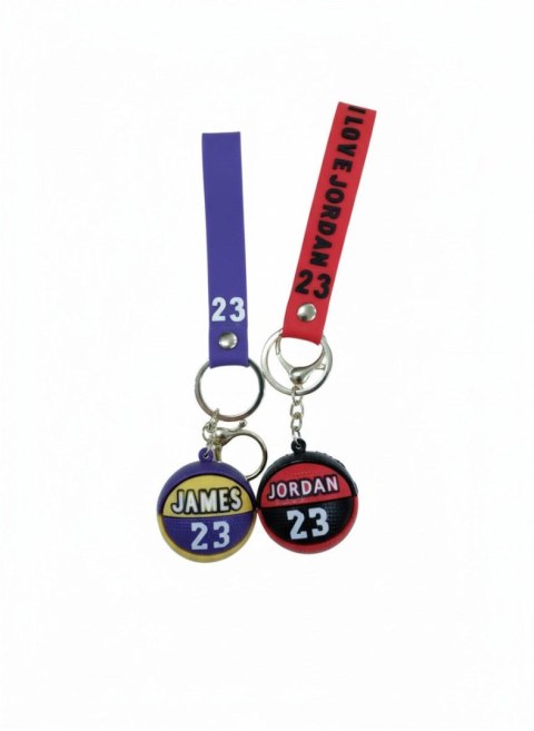 Brelok piłka do kosza, mix kolorów pakowany po 5 szt.