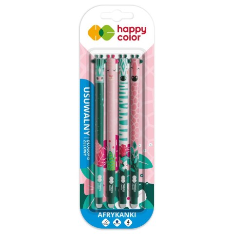 Długopis wymazywalny Afrykańskie wkład niebieski 0,5mm Happy Color (HA 4120 01AF-3)