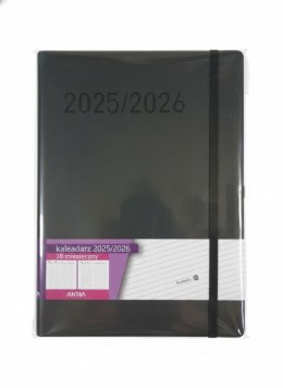 Kalendarz książkowy (terminarz) 18-M-CY TNS GRAFITOWY B5 Antra (2025/2026)