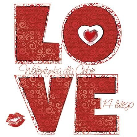 Kartka składana Walentynka kw [mm:] 150x150 Pol-mak (LKW)