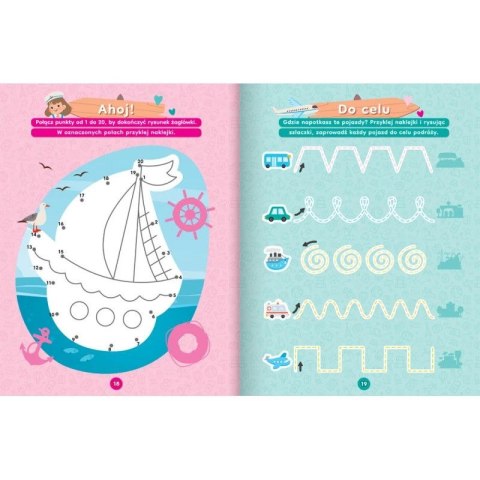 Książka dla dzieci W podróży. Aktywizująca książeczka z naklejkami 3D. Aksjomat