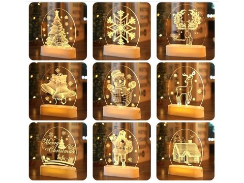 Lampki świąteczne Led 3d z podstawką 17cm One Dollar (356238)