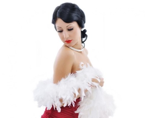 Akcesoria do kostiumów Boa białe, 180 cm, 40 g Godan (YH-BOAB)