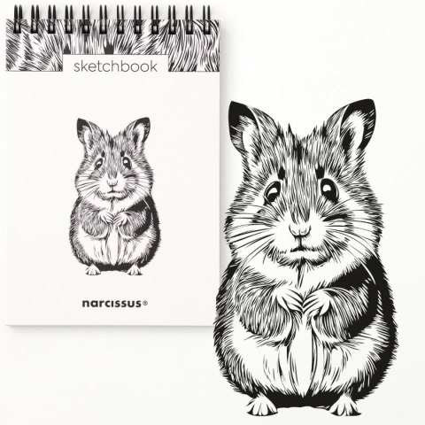 Blok artystyczny szkicownik chomik A6 120g 60k Narcissus
