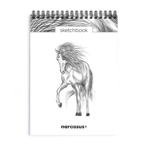 Blok artystyczny szkicownik koń A5 120g 60k Narcissus
