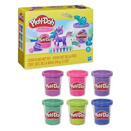 Masa plastyczna dla dzieci Ciastolina 6pak błyszczących kolorów mix Playdoh (F9932)