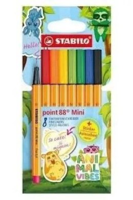Cienkopis MINI ANIMALS VIBES wkład mix 0,4mm 8kol. Stabilo (688/8-07)