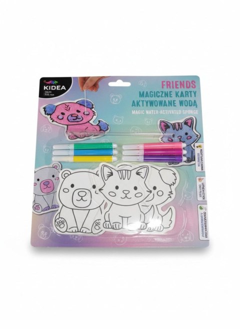 Kolorowanka FRIENDS Karty aktywowane wodą Kidea (MKAFKA)