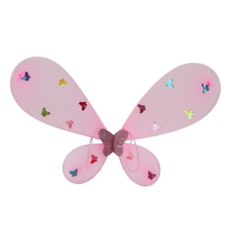 Kostium Wróżki Strój Przebranie Motyla Różowy Skrzydła Lean (17924)