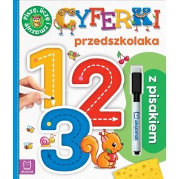 Książka dla dzieci 1, 2, 3. Cyferki przedszkolaka z pisakiem. Piszę, liczę i zmazuję Aksjomat