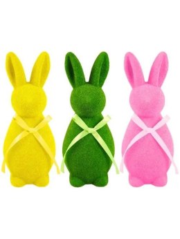 Ozdoba wielkanocna Zajączek flokowany - z kokardką [mm:] 250 Arpex (WN8846)