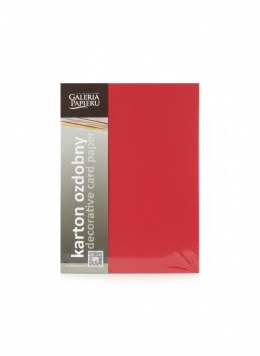 Papier ozdobny (wizytówkowy) A4 Brillo Czerwony 200g Galeria Papieru (205423)