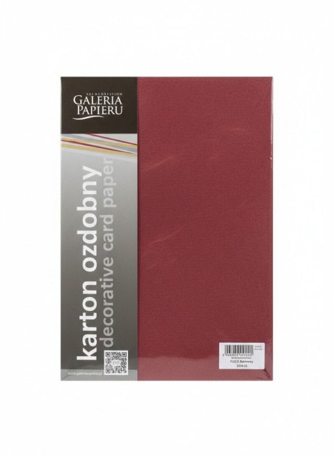 Papier ozdobny (wizytówkowy) A4 flash bordowy 200g Galeria Papieru (205416)