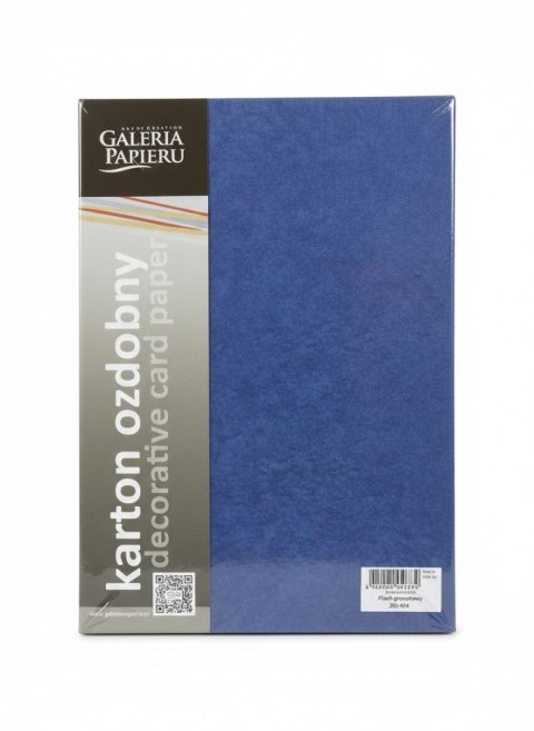Papier ozdobny (wizytówkowy) A4 flash granatowy 200g Galeria Papieru (205404)