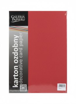Papier ozdobny (wizytówkowy) A4 pearl Czerwony 210g Galeria Papieru (205455)
