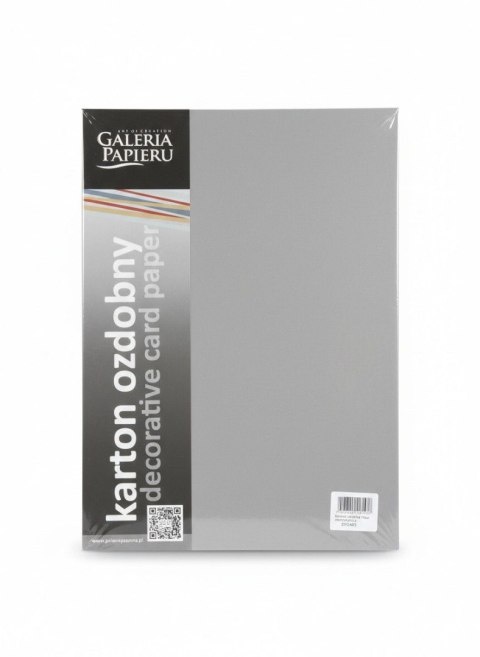 Papier ozdobny (wizytówkowy) A4 pearl jasnosrebrny srebrny 210g Galeria Papieru (205453)