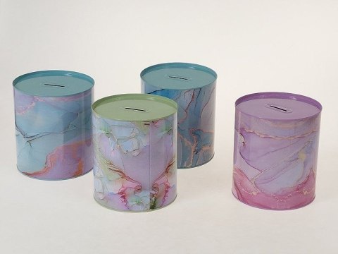 Skarbonka 15cm marmur metal Adar (610842)