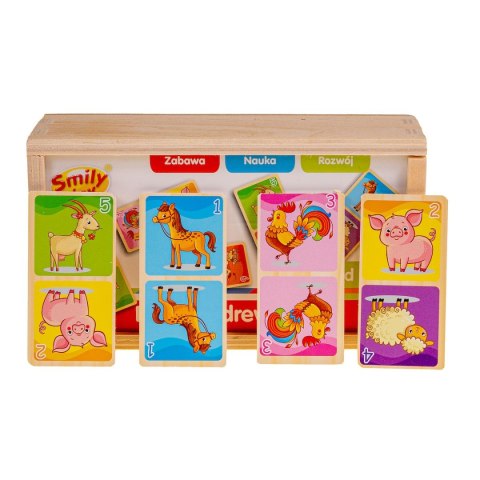 Gra logiczna domino drewniane Smily Play (SPW83591)