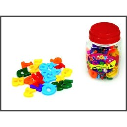 Klocki magnetyczne Literki cyferki magnetyczne 54szt.3cm Hipo (H10296)