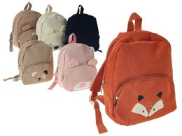 Plecak zwierzak, sztruksowy, 2 kieszenie zapinane zamkiem Adar (628090)
