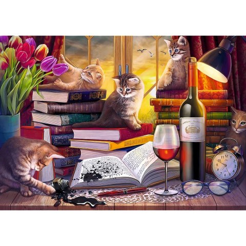 Puzzle koci wieczór 2000 el. Trefl (27126)