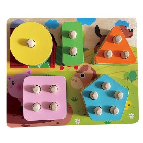 Układanka drewniana kształty Smily Play (SPW84984)