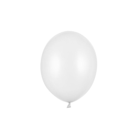 Balon gumowy metalizowany 100 szt biały metalizowany 12cal Partydeco (12m-070)