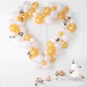 Balon gumowy metalizowany 100 szt biały metalizowany 12cal Partydeco (12m-070)