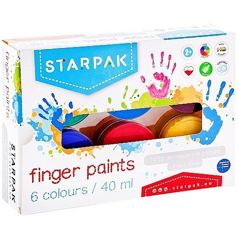 Farba do malowania palcami doggy 40ml 6 kolor. Starpak (448008)