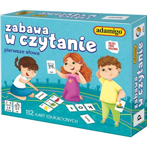 Gra karciana ZABAWA W CZYTANIE - KARTY Adamigo