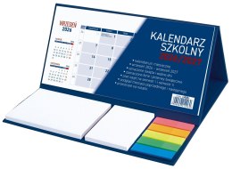 Kalendarz biurkowy szkolny z notesem granatowy A5 204mm x 210mm Wydawnictwo Wokół Nas (KB058B)